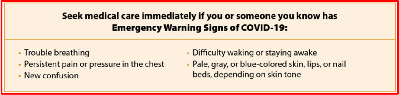 COVID Emergency signs COVID Emergency signs